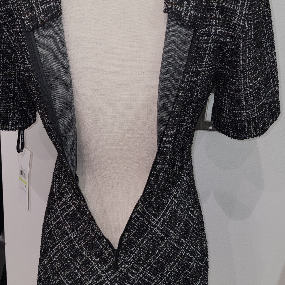 Calvin Klein Tweed Black Short Sleeve Dress - Picture 7 of 8